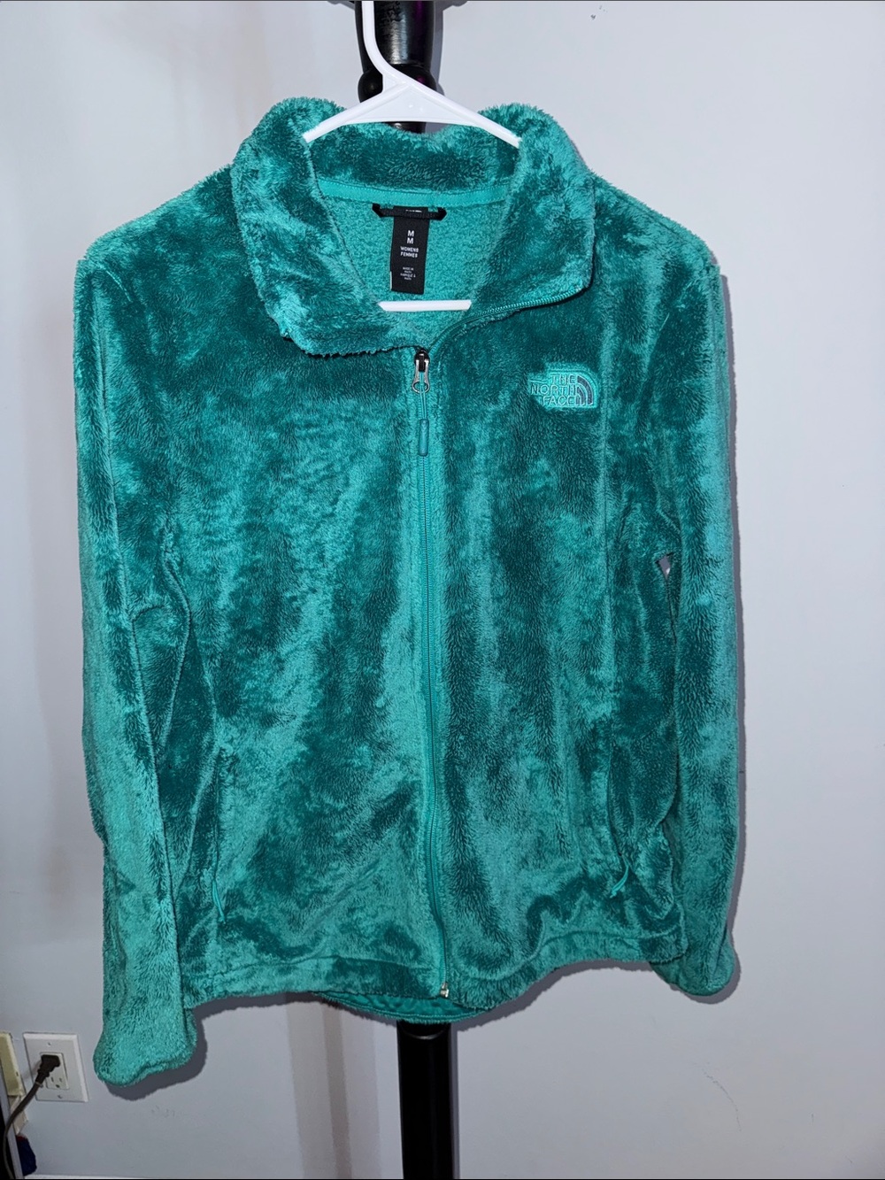 The North Face Teal Plush Full-Zip Jacket
